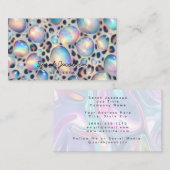 Posh Luxury Opal Iridescent Style Visitenkarte (Vorne/Hinten)