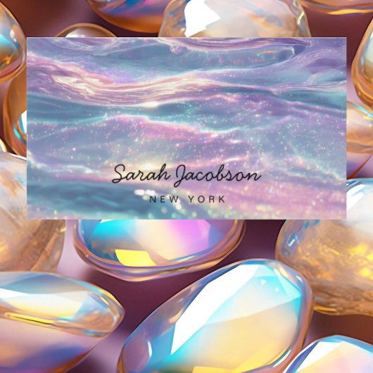Posh Luxury Opal Iridescent Style Visitenkarte