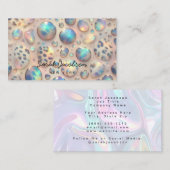 Posh Luxury Opal Iridescent Style Visitenkarte (Vorne/Hinten)