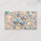 Posh Luxury Opal Iridescent Style Visitenkarte (Rückseite)