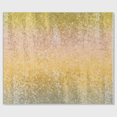 Posh LuxusgoldGlitter Sequins Geschenkpapier (Flach)