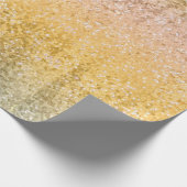 Posh LuxusgoldGlitter Sequins Geschenkpapier (Ecke)