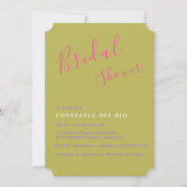 Posh Minimal Bridal Dusche Einladung (Vorderseite)
