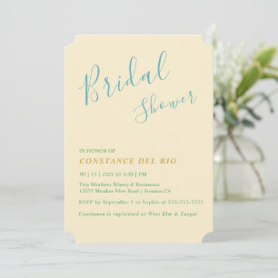 Posh Minimal Bridal Dusche Einladung