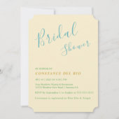 Posh Minimal Bridal Dusche Einladung (Vorderseite)