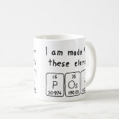 Posh Namen-Tasse der periodischen Tabelle Kaffeetasse (VorderseiteRechts)