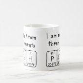 Posh Namen-Tasse der periodischen Tabelle Kaffeetasse (Mittel)