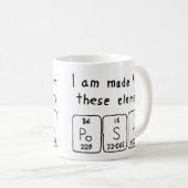 Posh Namen-Tasse der periodischen Tabelle Kaffeetasse (VorderseiteRechts)