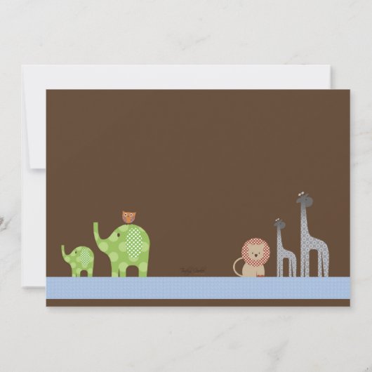 Posh Noahs Ark Einladung (Rückseite)