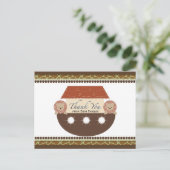 Posh Noahs Ark Flat Dankeschön Karte (Stehend Vorderseite)