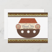 Posh Noahs Ark Flat Dankeschön Karte (Vorne/Hinten)