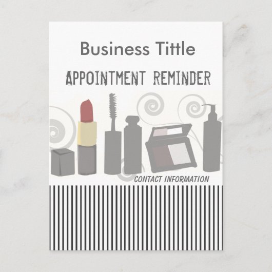 Posh Party Beauty Fashion Makeup & Facial Einladungspostkarte (Vorderseite)