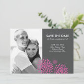 Posh Petals | Beere | Save The Date Einladung (Stehend Vorderseite)