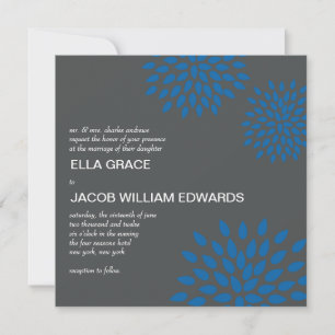 Posh Petals   Cerulean   Einladung zur Hochzeit