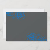 Posh Petals | Himmelblau | Save The Date Einladung (Rückseite)