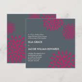 Posh Petals | Lebhaft | Einladung zur Hochzeit (Vorne/Hinten)