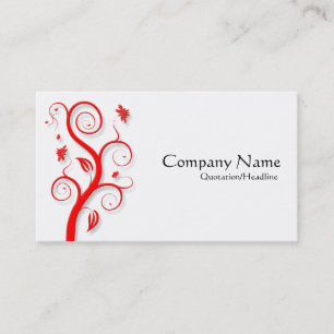 Posh Pflanze (Shadowed) - Red on White Visitenkarte