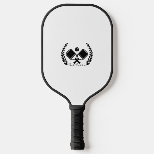 Posh Pickle Classic Black + White Minimalistisch Pickleball Schläger (Vorderseite)