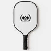 Posh Pickle Classic Black + White Minimalistisch Pickleball Schläger (Rückseite)