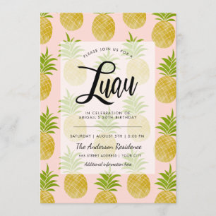 Posh Pineapine Luau Einladung