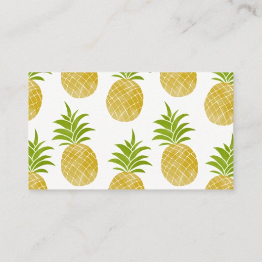 Posh Pineapon Business Card Visitenkarte (Rückseite)