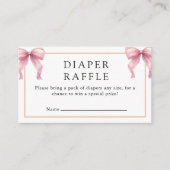 Posh Pink Coquette Bow Baby Dusche Begleitkarte (Vorderseite)