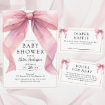 Posh Pink Coquette Bow Baby Dusche Einladung<br><div class="desc">Die Posh Pink Coquette Bow Babydusche ist die perfekte Wahl für diejenigen, die eine Touch von Eleganz und Charme zu ihren Feiern hinzufügen möchten. Dieses wunderschön gestaltete Set bietet alles, was Sie für eine elegante und stilvolle Babydusche benötigen, von Einladungen bis hin zu Dekorationen. Das weiche, rosa Farbschema und die...</div>