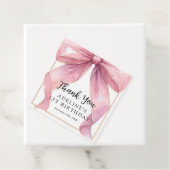 Posh Pink Coquette Bow Birthday Geschenkanhänger (Beispiel)