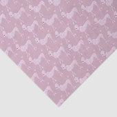 Posh Pink Lila Poodle Hunde Muster Seidenpapier (Ausschnitt)