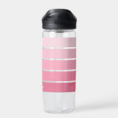 Posh Pink Retro Stripes Gradient - Skriptname Trinkflasche (Rückseite)