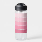 Posh Pink Retro Stripes Gradient - Skriptname Trinkflasche (Vorderseite)