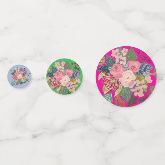 Posh Pink Roses Konfetti (Vorderseiten)