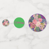 Posh Pink Roses Konfetti (Rückseiten)