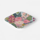 Posh Pink Roses Papierplatte Pappteller (Gewinkelt)