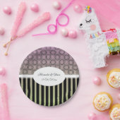 Posh Pink und grünes Brautparty Papierplatte Pappteller (Party)