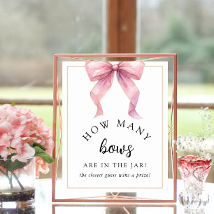 Posh Pink Wie viele Bows Baby Showspiel Poster