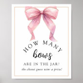 Posh Pink Wie viele Bows Baby Showspiel Poster (Vorne)