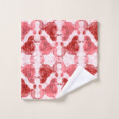 Posh Poodle Liebe Pink Badhandtuch Set (Waschlappen)