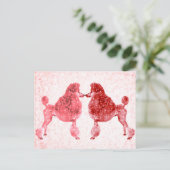 Posh Poodle Liebe Valentine Postkarte (Stehend Vorderseite)