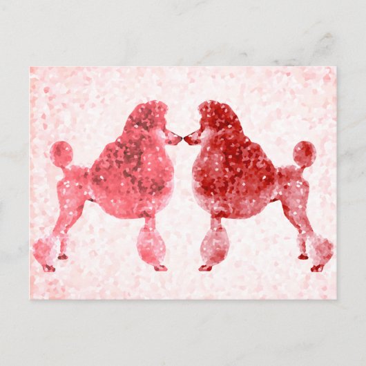Posh Poodle Liebe Valentine Postkarte (Vorderseite)