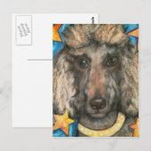 Posh Poodle Postkarte (Vorne/Hinten)
