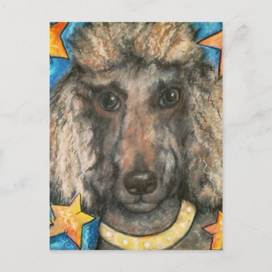 Posh Poodle Postkarte (Vorderseite)