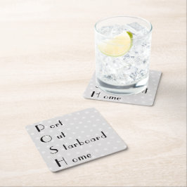 POSH-Port aus der Zuhause auf der Starboard-Karte Rechteckiger Pappuntersetzer