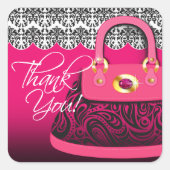 Posh Pures Dankeschön Square Sticker (Vorderseite)