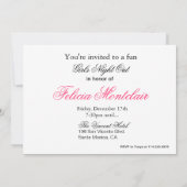 Posh Pures High Heels und Lipstick Girls Night Out Einladung (Rückseite)