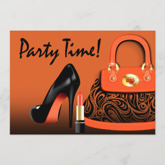 Posh Pures, High Heels und Lipstick-Girls Party Einladung