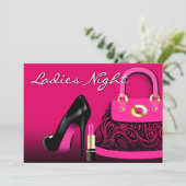 Posh Pures High Heels und Lipstick Ladys Night Einladung (Stehend Vorderseite)