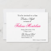 Posh Pures High Heels und Lipstick Ladys Night Einladung (Rückseite)