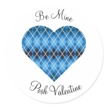 Posh Raute Dark Blue Big Heart
