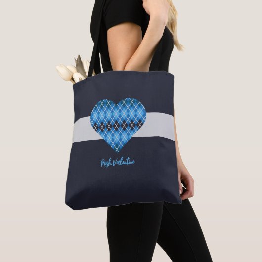 Posh Raute Dark Blue Big Heart Shoulver Tasche (Von Nahem)